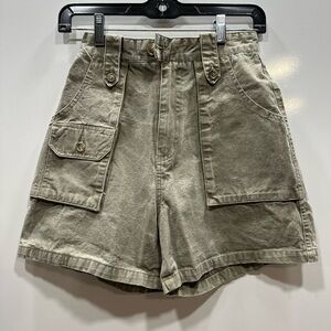 VTG 90’s 2000s‎ High Rise Red Camel Cargo Shorts Streetwear Safari Cotton Size 5
